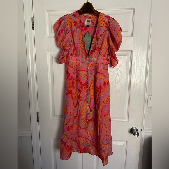 NWT FARM RIO MIDI DRESS - Picture 1 of 10